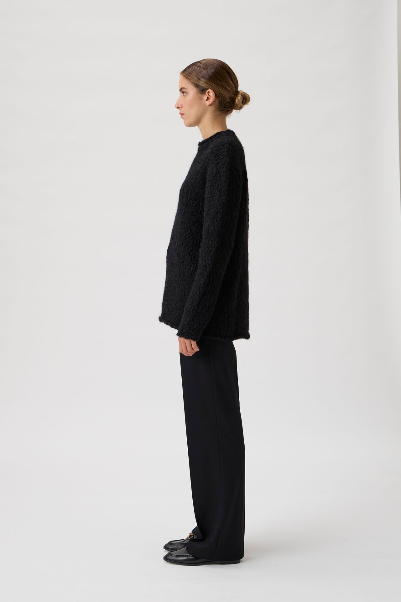 Oversize alpaca sweater - Black