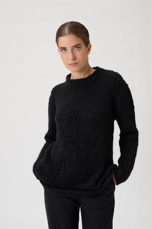 Oversize alpaca sweater - Black