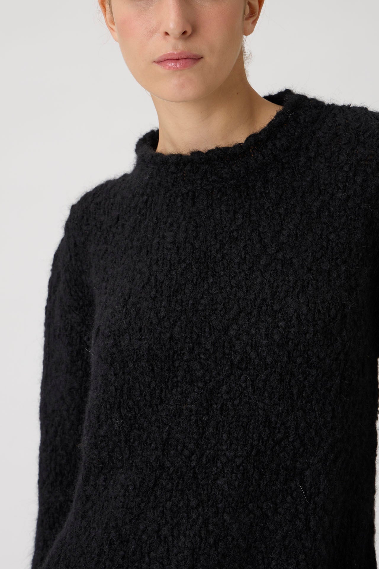 Oversize alpaca sweater - Black