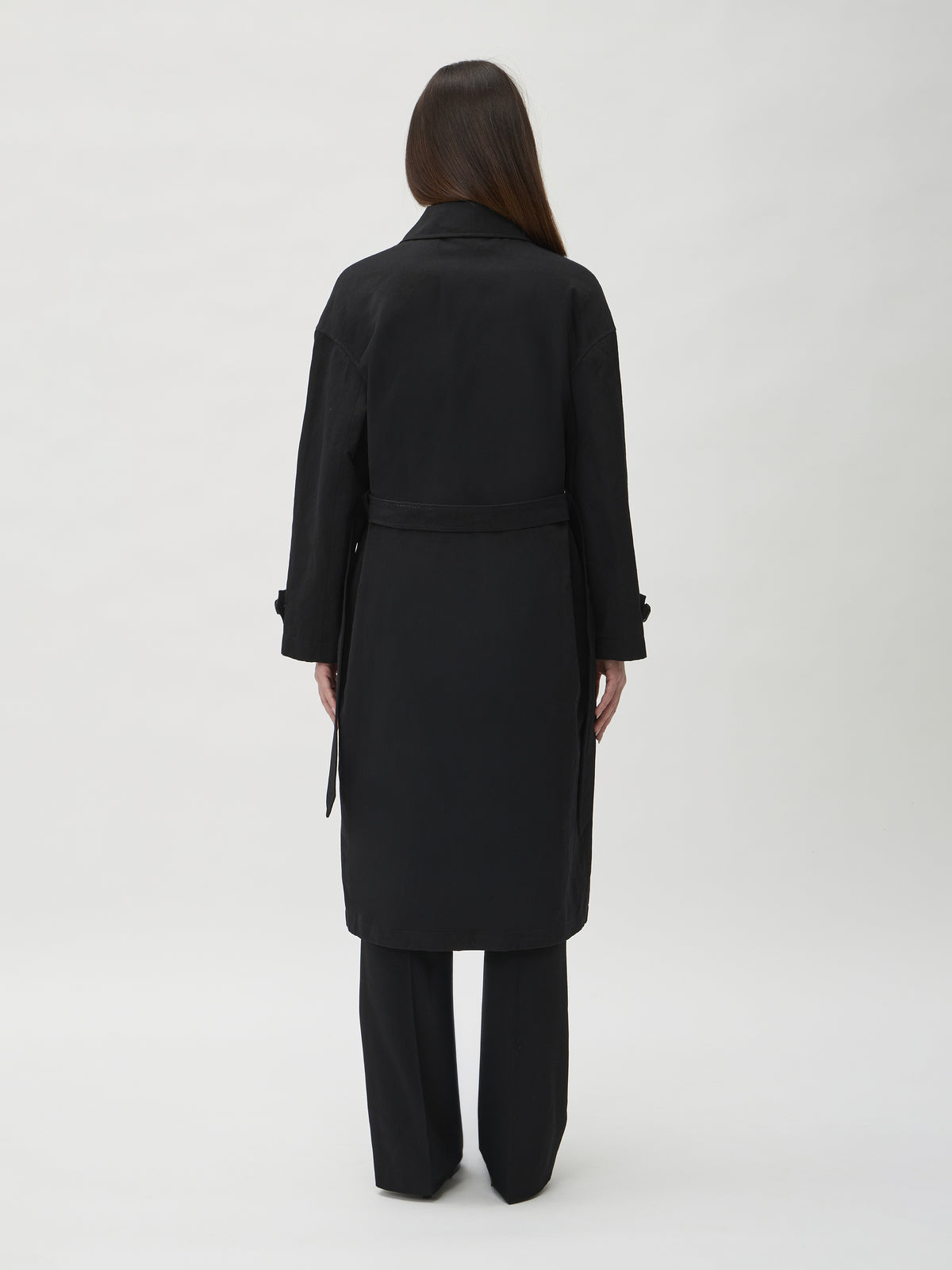 Cotton Coat in Popeline – 6011 Black