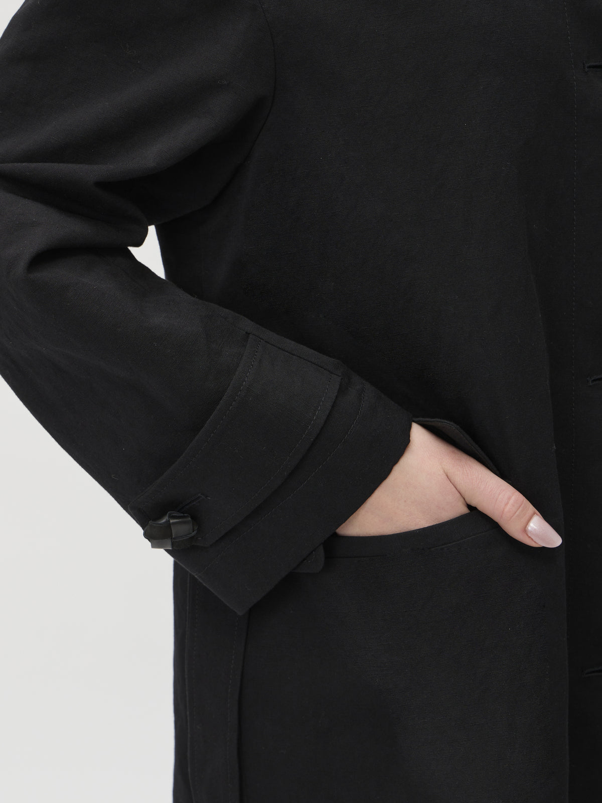 Cotton Coat in Popeline – 6011 Black