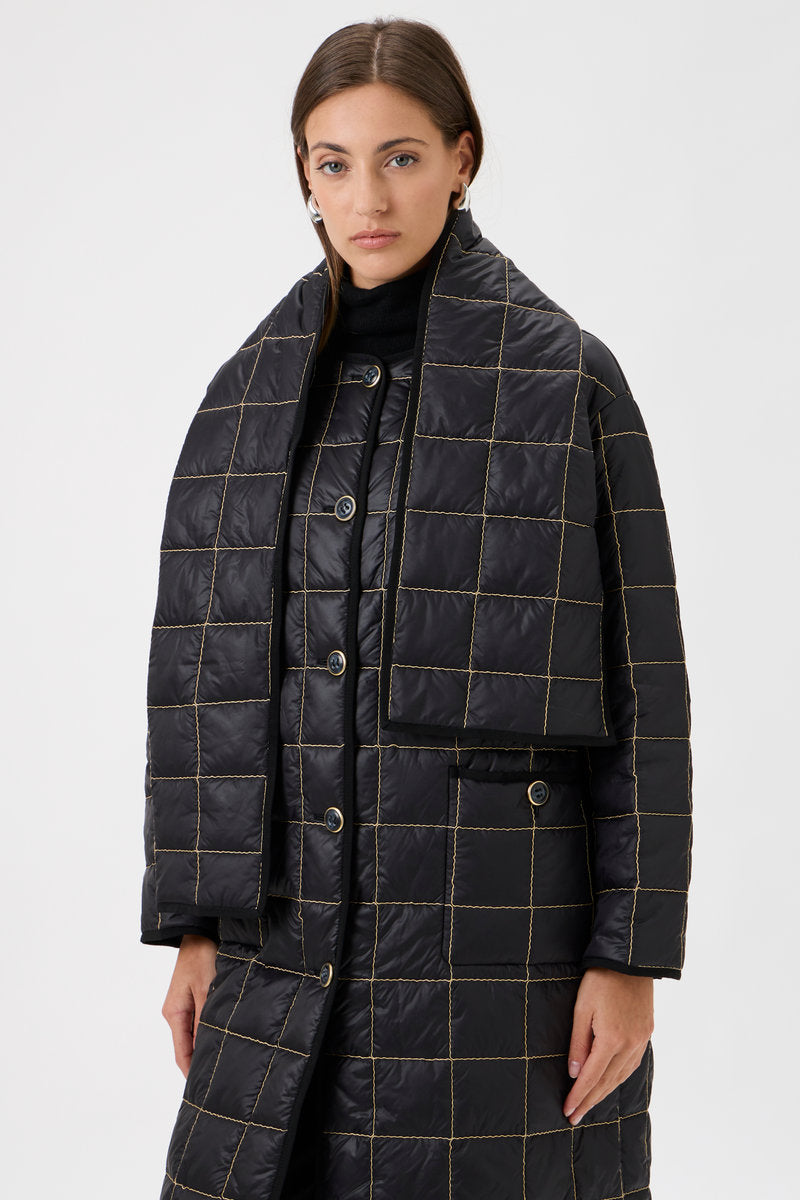 Quiltet coat - 6010 Black