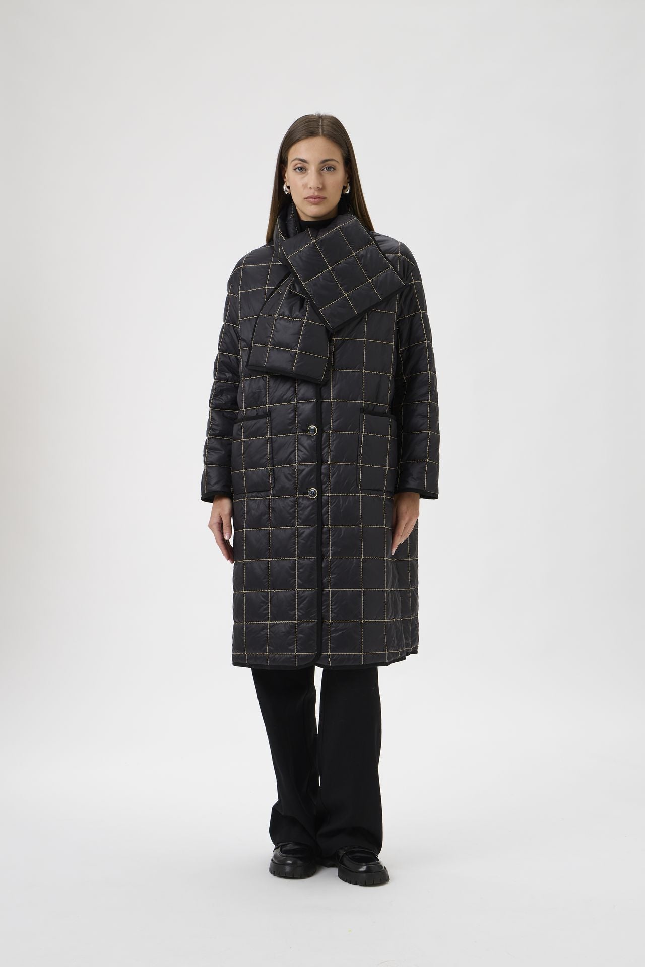 Quiltet coat - 6010 Black