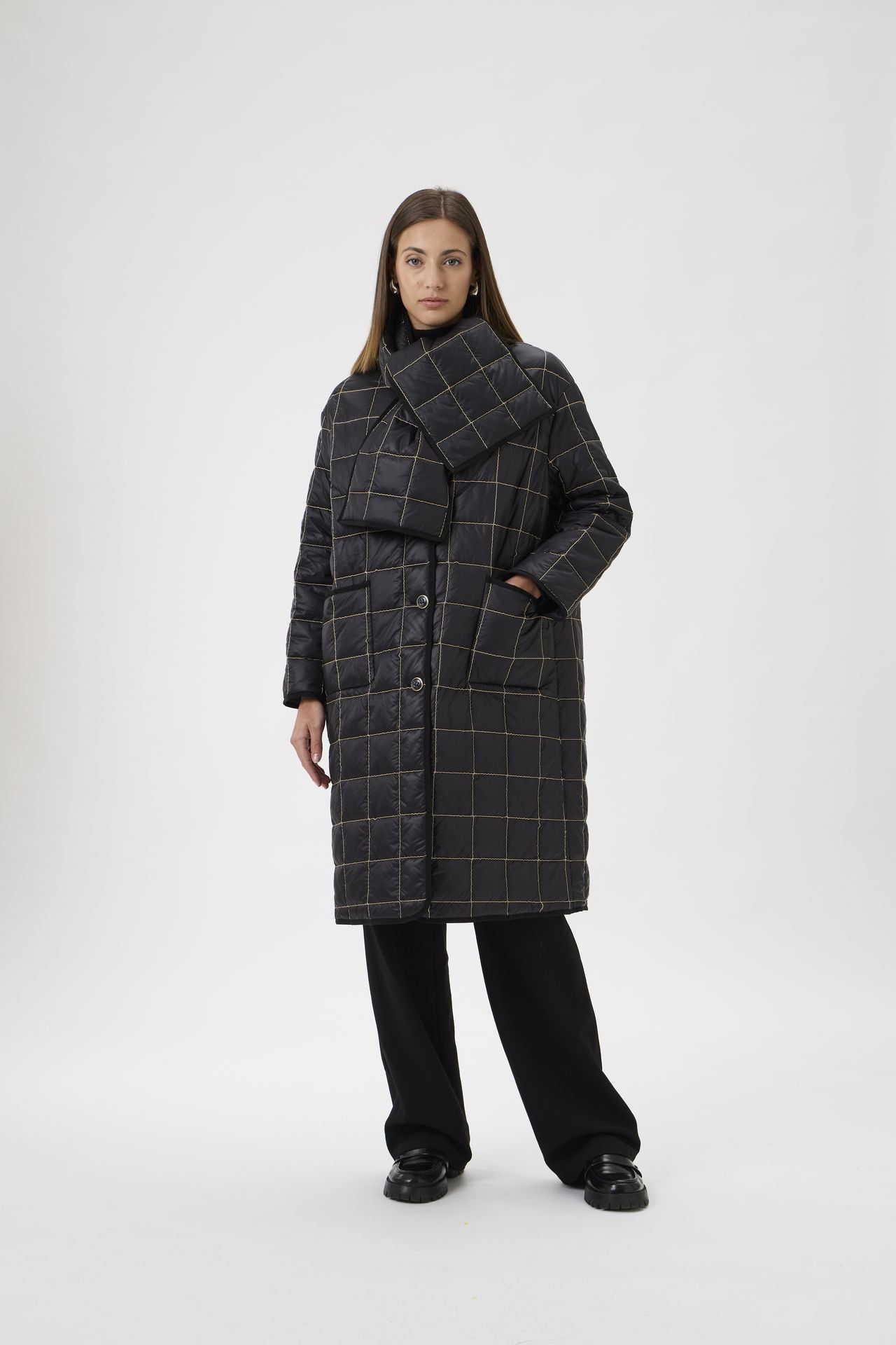 Quiltet coat - 6010 Black