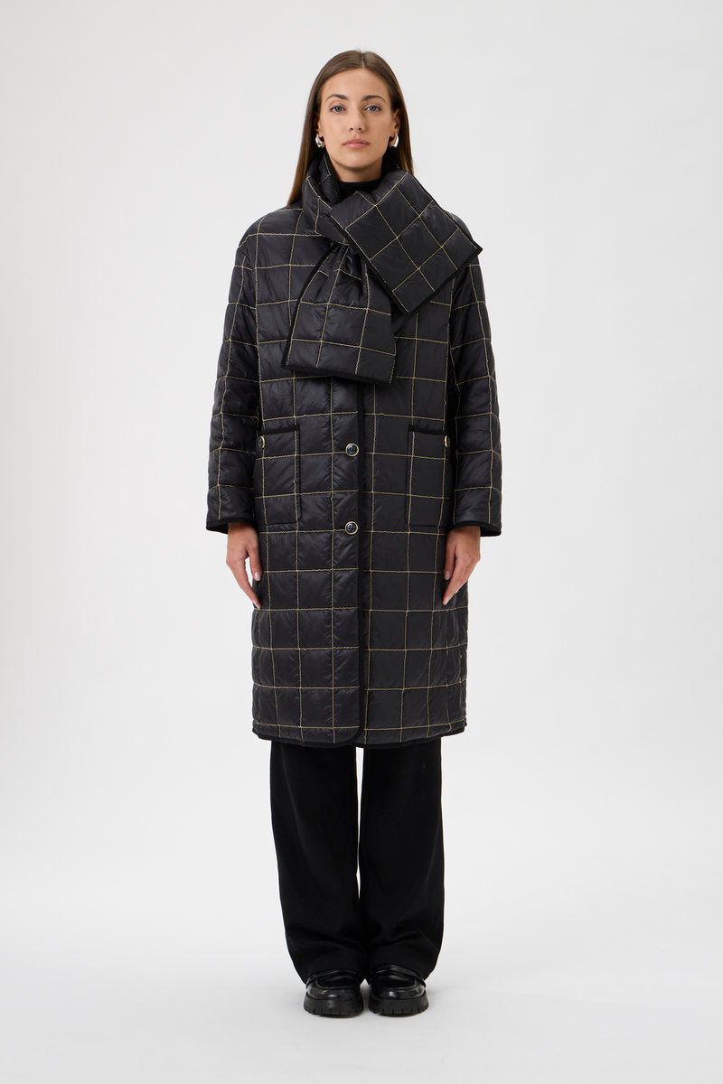 Quiltet coat - 6010 Black