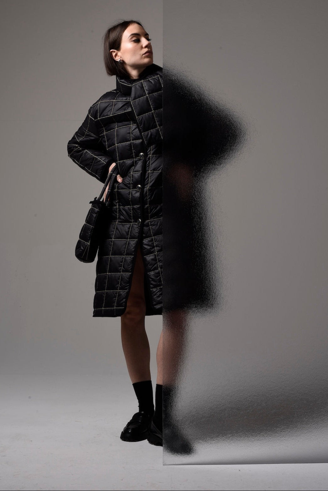 Quiltet coat - 6010 Black