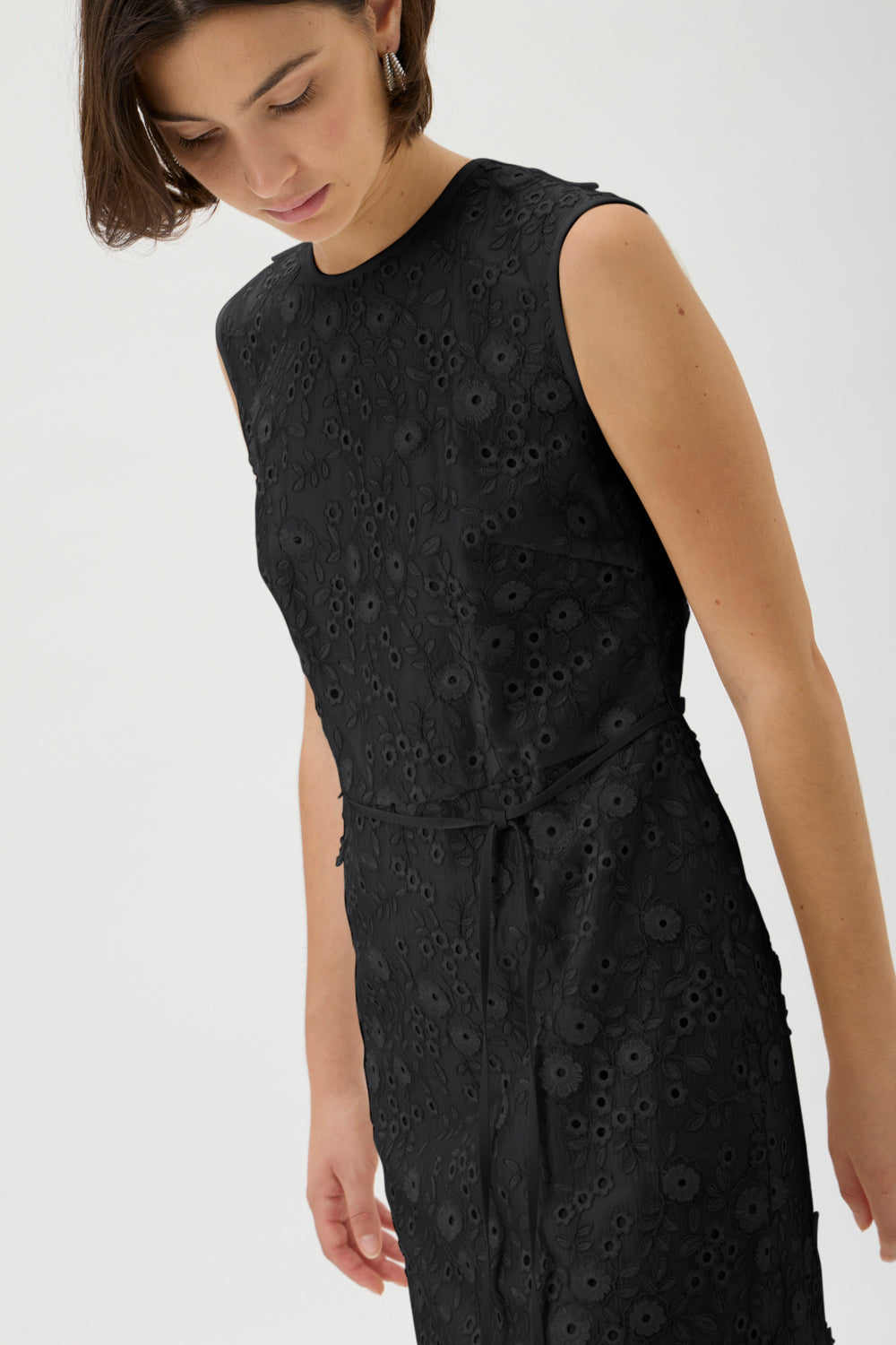 Embroidered Midi Dress – 9509 Ricamo 9509 Black