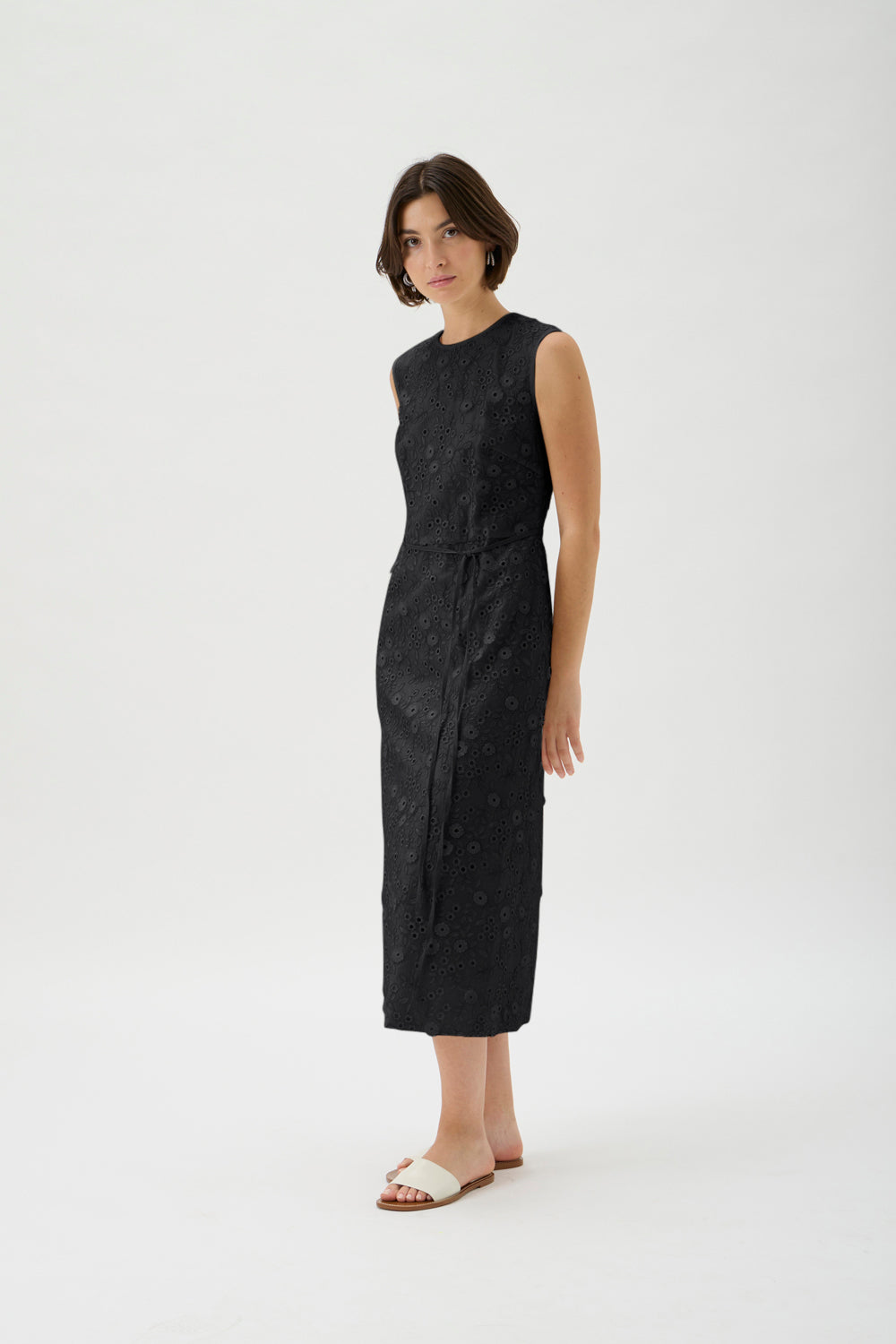 Embroidered Midi Dress – 9509 Ricamo 9509 Black