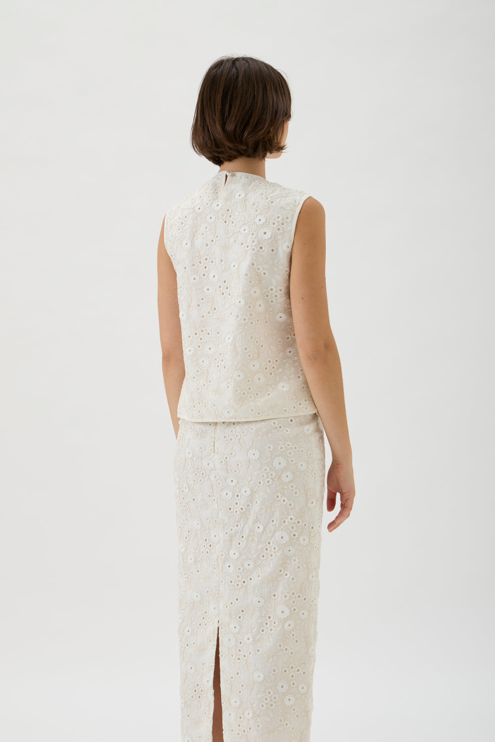Embroidered Midi Dress – 2244 Ricamo Naturale