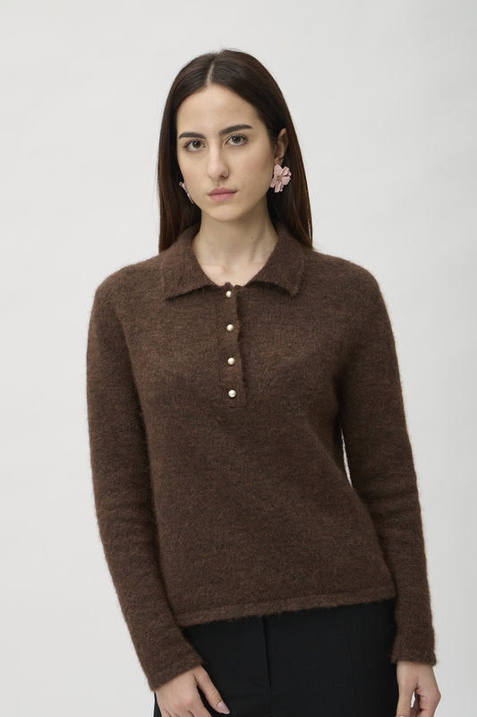 Sweater Long Sleeves in Sid – 7087 Marrone