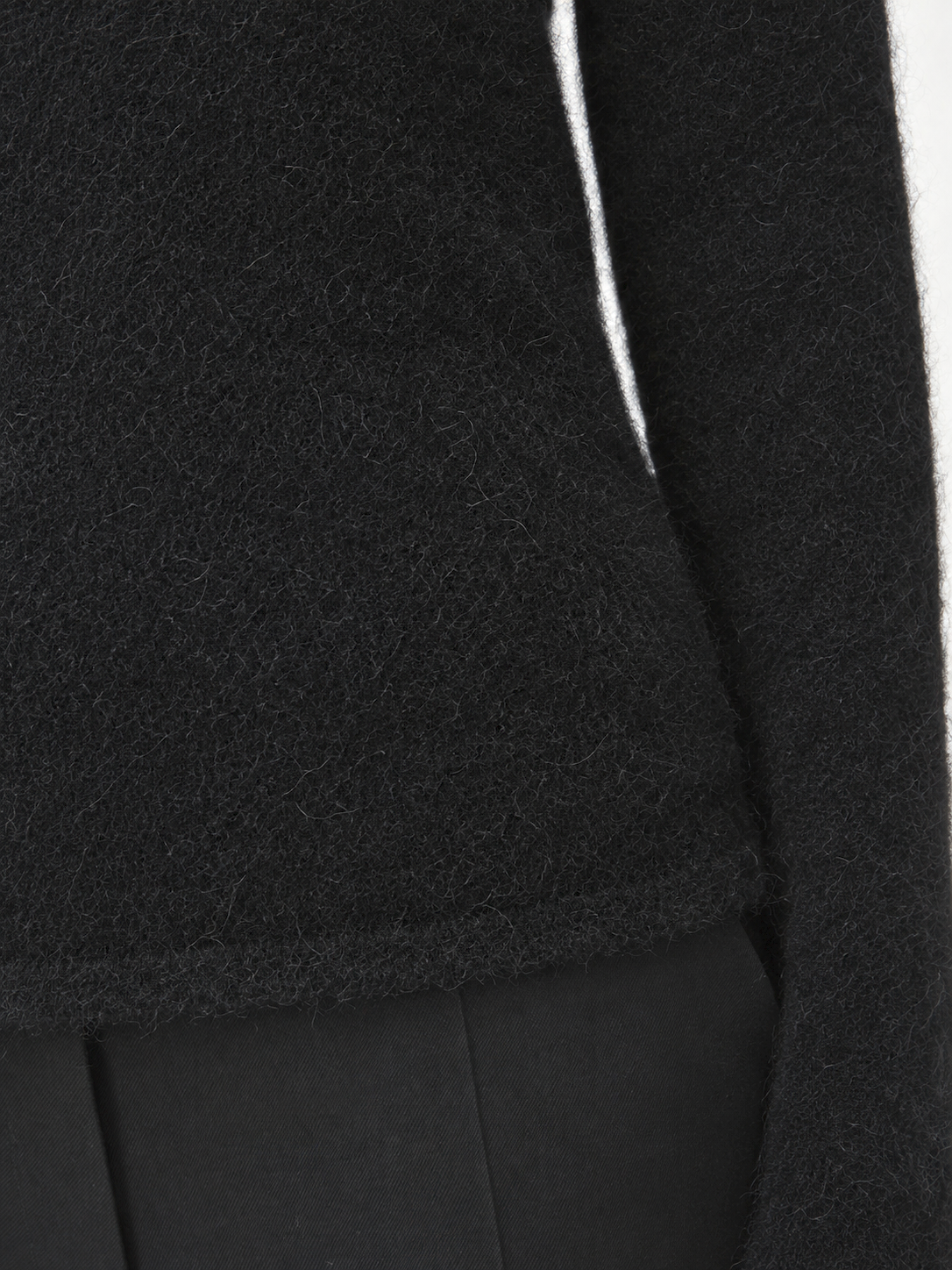 Soft Alpaca Polo Sweater – 7074 Black | ELISE GUG