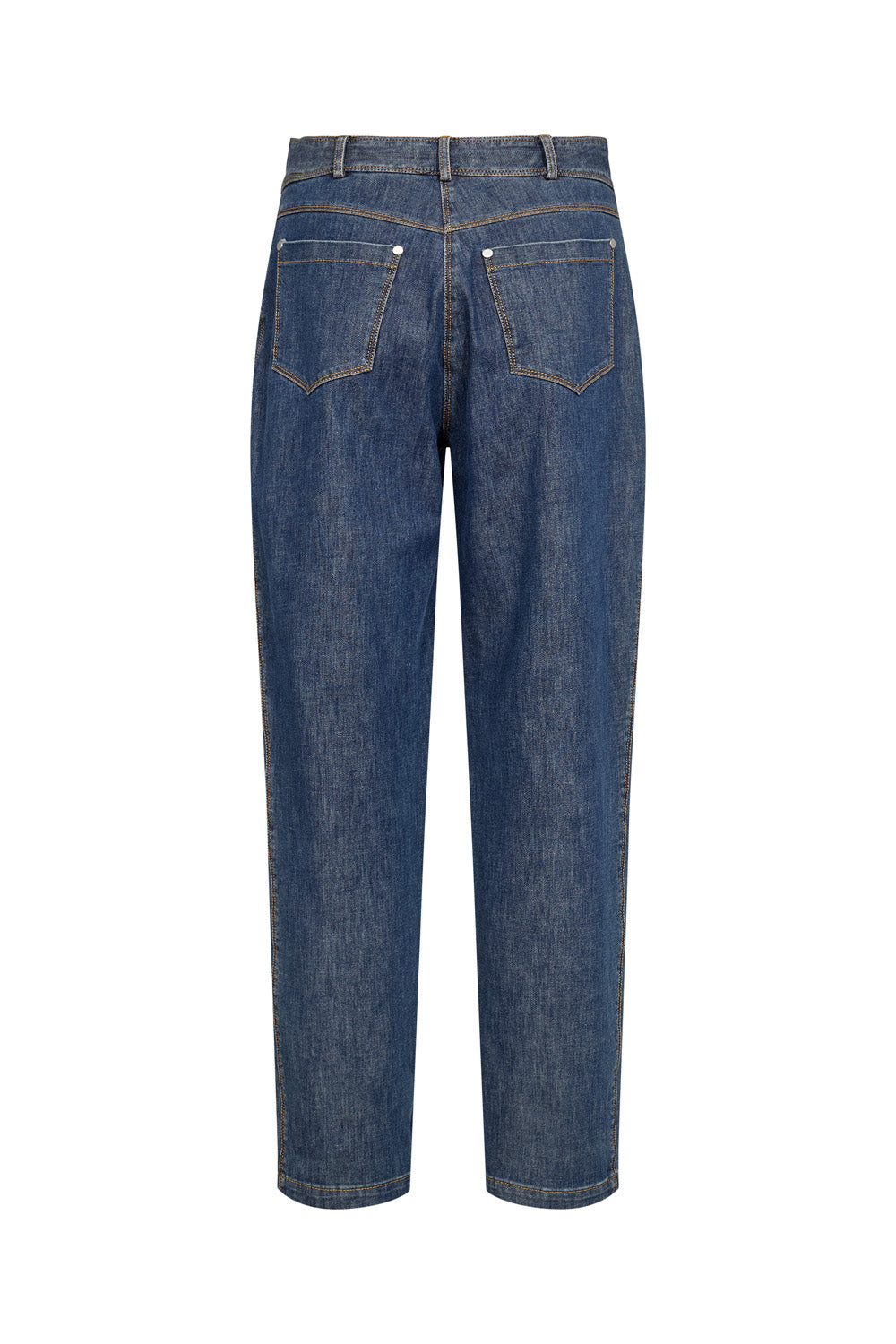 Luxury Straight Denim Jeans in Washed Blue | ELISE GUG Model 4014