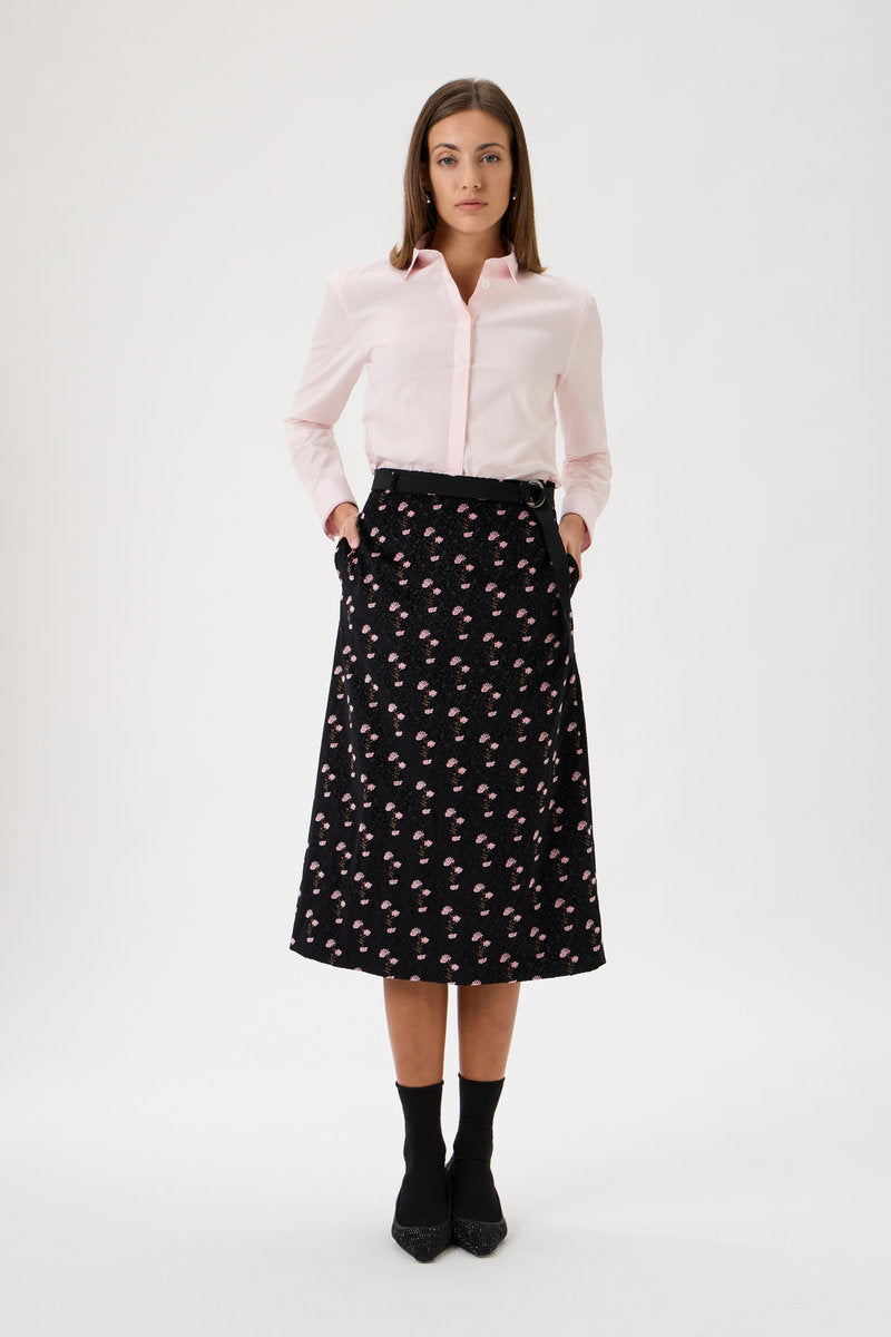 Velvet Wool Midi Skirt – 3350 Fiori
