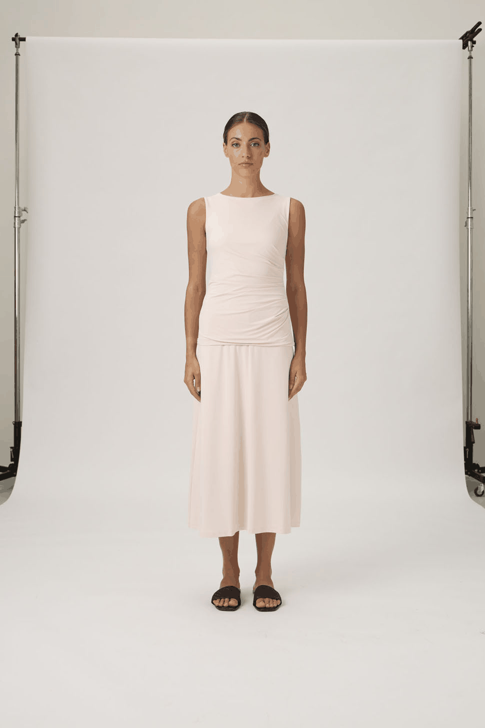 Mid-Length A-Line Skirt - Cipria