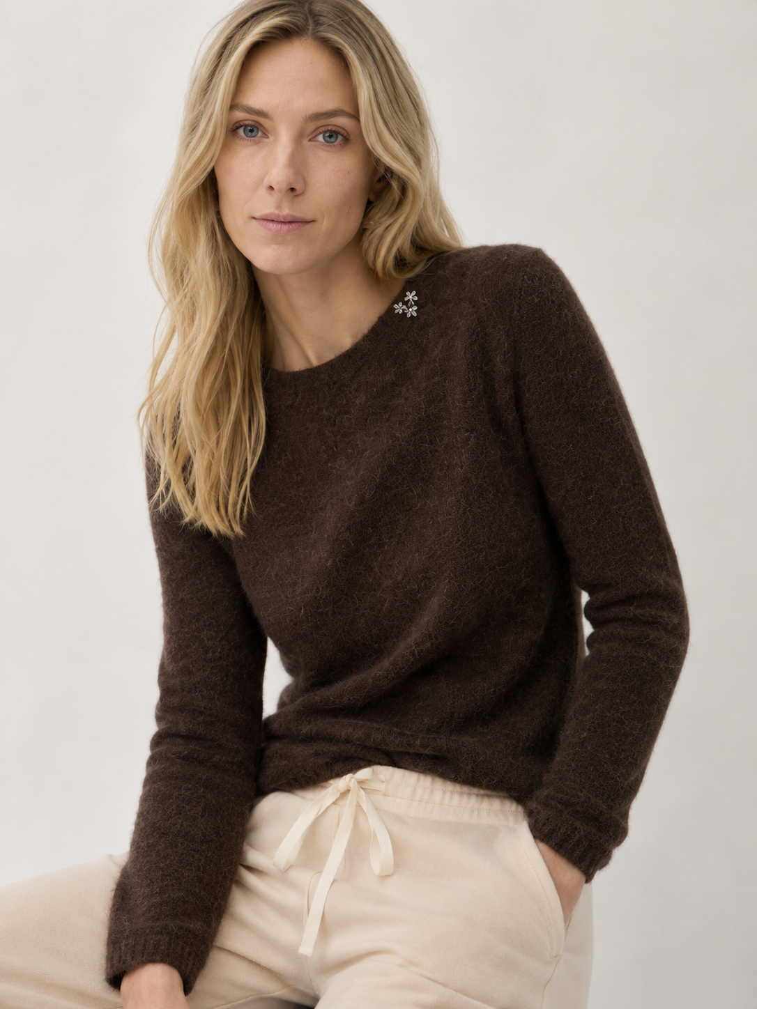 Sweater Long Sleeves in Sid – 7087 Brown