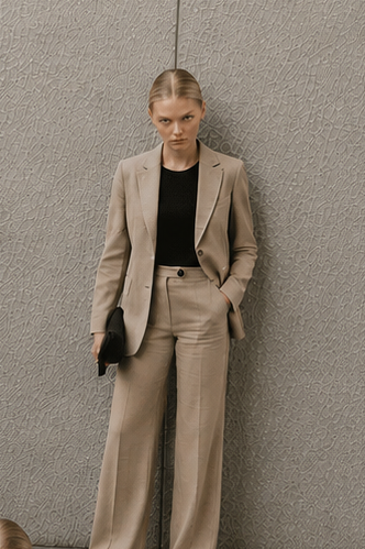 Classic Linen Blazer – Minorca 5034 Cammello